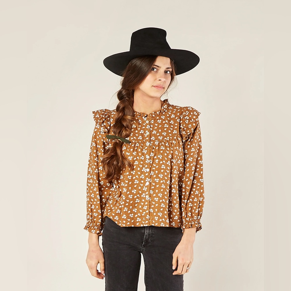Rylee and Cru • Rooney Blouse in Ditsy